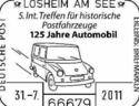 "5. Treffen für historische Postfahrzeuge
Fridolin Sonderstempel
Nur am 31.07.2011 gibt es einen offiziellen Sonderstempel mit einem Frido als Motiv."

(Hinzugefgt: 05.08.2011, 08:15:13)